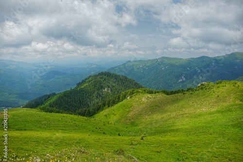 Finding freedom in the mountains. Ciucas Mountains in Romania.