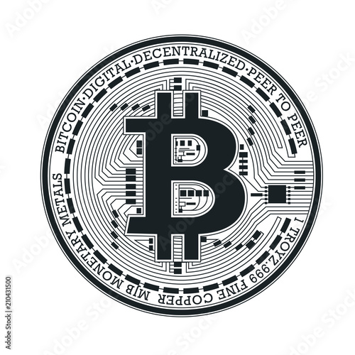 Bitcoin vector logo.