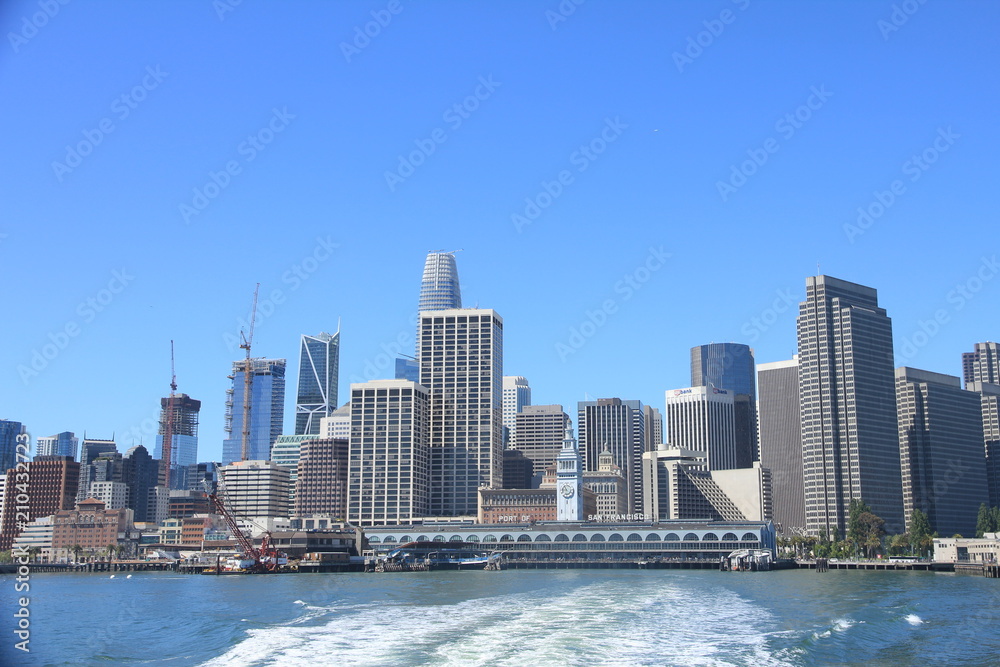 Morning view of the Financial District in San Francisco Morning view of the Financial District in San Francisco