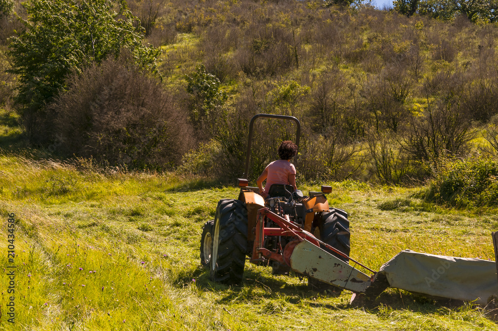 foto-de-tracteur-avec-faucheuse-ramassage-des-foins-do-stock-adobe-stock