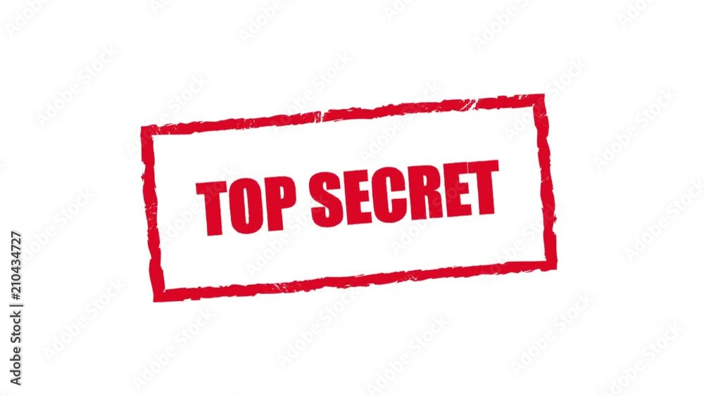 Rubber stamp stamped top secret text, alpha channel included Rubber stamp stamped top secret text, alpha channel included