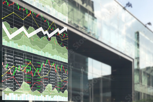 Stock index data analysis shown the success of promotional sale for discount shopping at the modern department store.