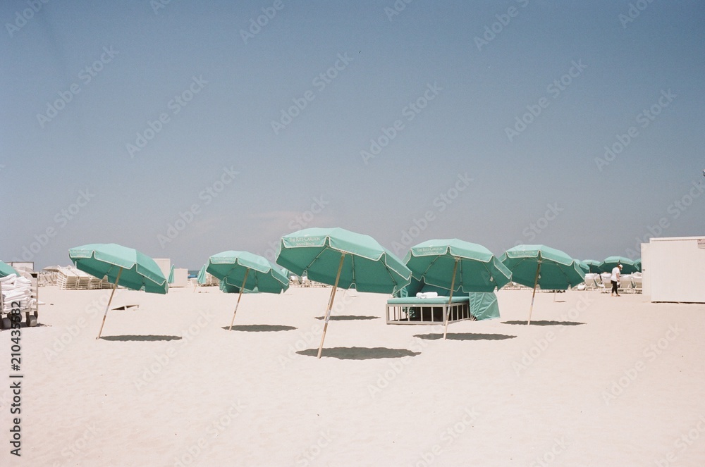 Miami South Beach umbrellas 