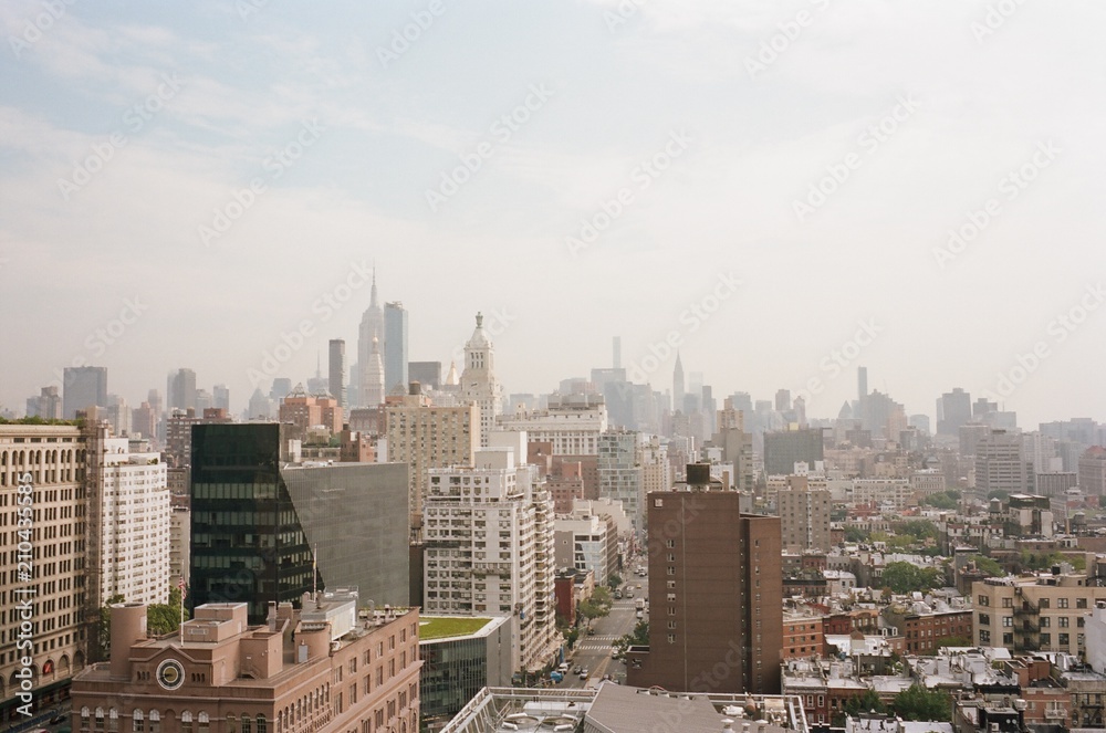 New York City Skyline Clouds Manhattan