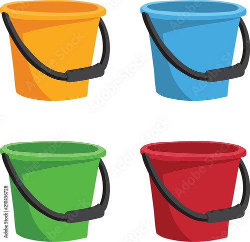 bucket collection vector design photo