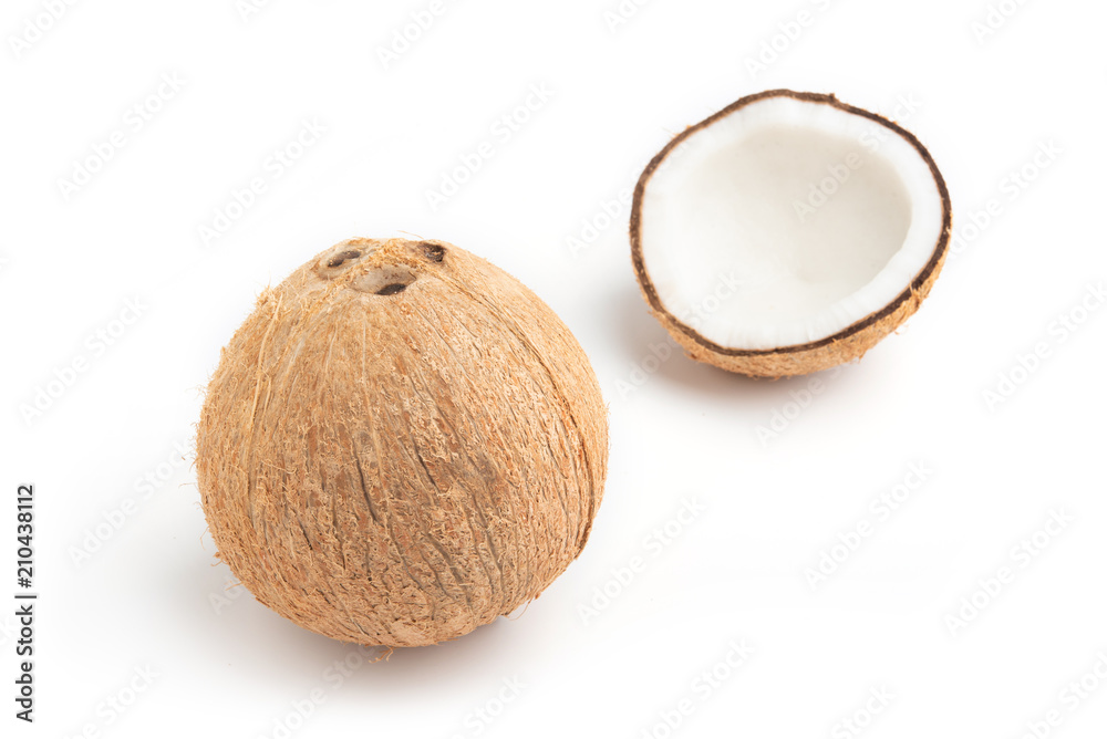 coconuts isolated on white background