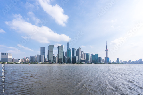 Canvas Print panoramic city skyline in shanghai china