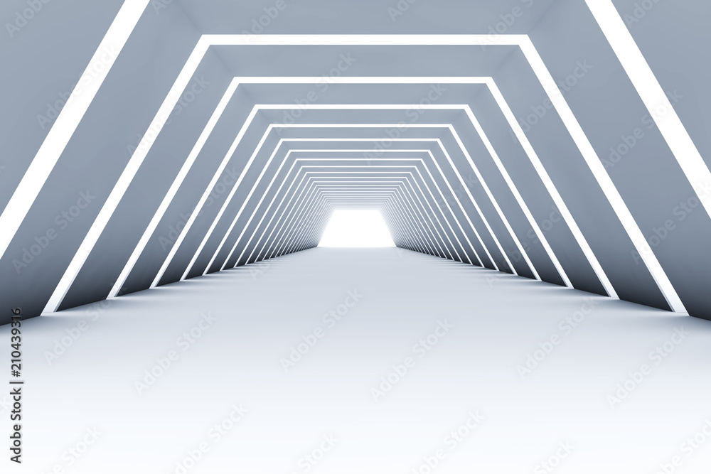 Obraz premium streszczenie wnętrze tunelu 3d
