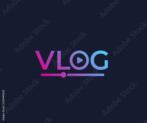 Vlog vector logo photo