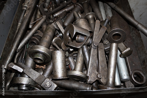 tools for car repair lie in an iron box © Volodymyr
