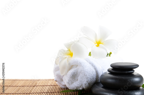 A beautiful spa set on on white background