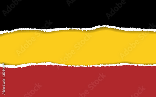 Ripped paper Germany flag. Vector of ripped paper. the paper was ripped background.