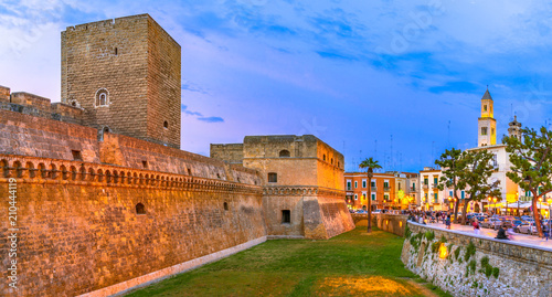 Bari, Italy, Puglia: Swabian castle or Castello Svevo, a medieval landmark of Apulia. photo