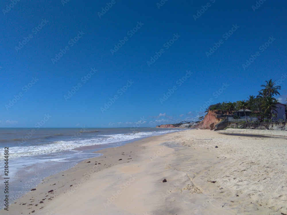 Tropical and desert summer beach - Praia da Paixão (Passion beach) - One of the many beaches of Prado - Bahia - Brazil Tropical and desert summer beach - Praia da Paixão (Passion beach) - One of the many beaches of Prado - Bahia - Brazil