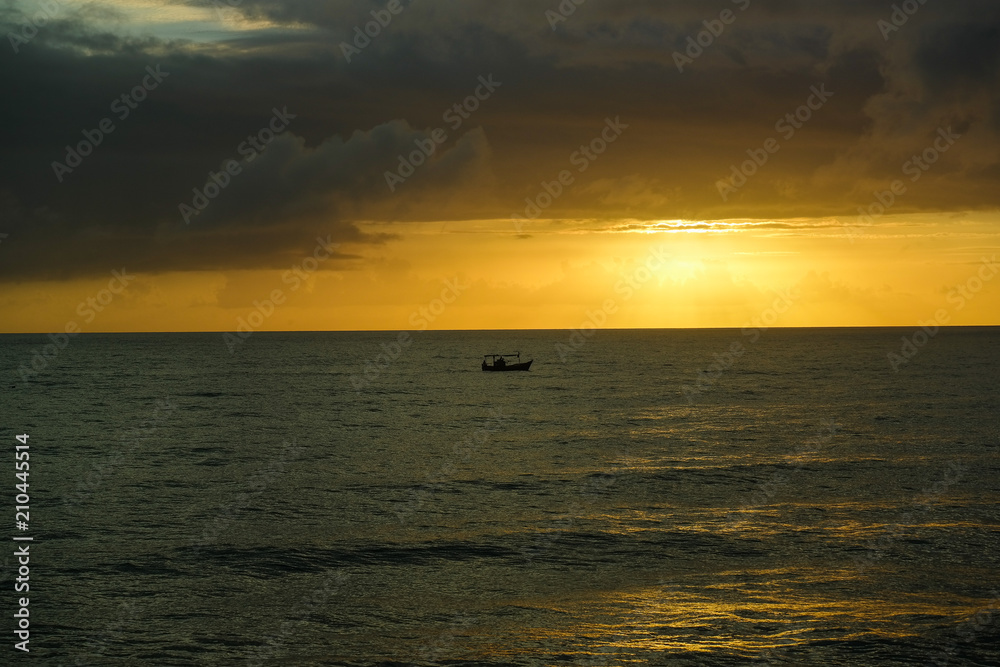 The sun boat - Sea, boat, horizon and calm waters