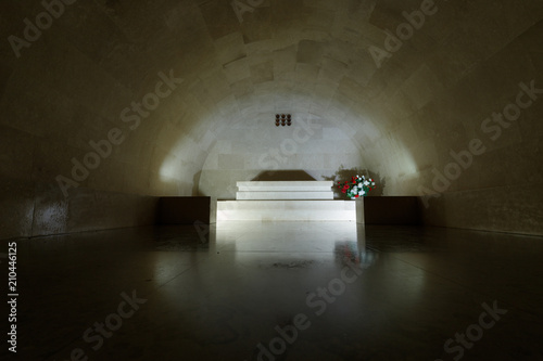 tunnel, light, dark, architecture, interior, underground, building, wall, old, corridor, hall, door, stone, room, indoors, exit, empty, floor, montenegro, lovcen, tomb