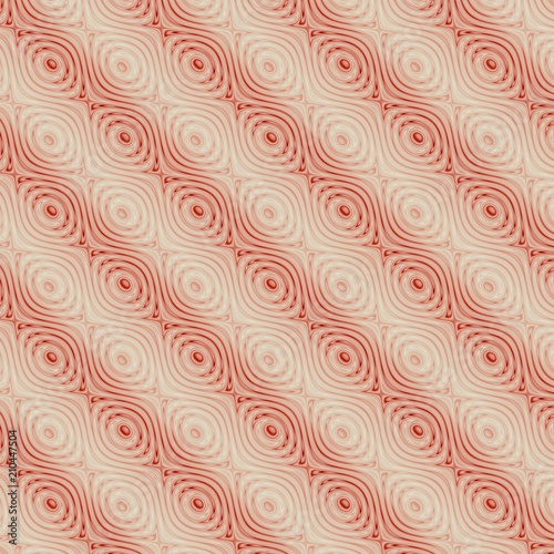 Fancy background. Red, orange and white colors. Shadows and reflections. Swirls and twists. An interesting pattern. Illustration. Render.