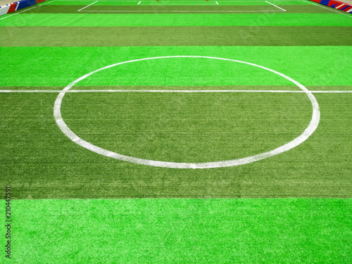 central circle of an indoor soccer field