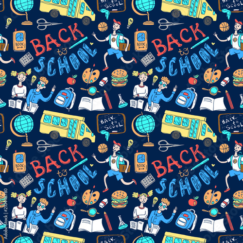 Beautiful hand drawn set of vector illustration back to school.