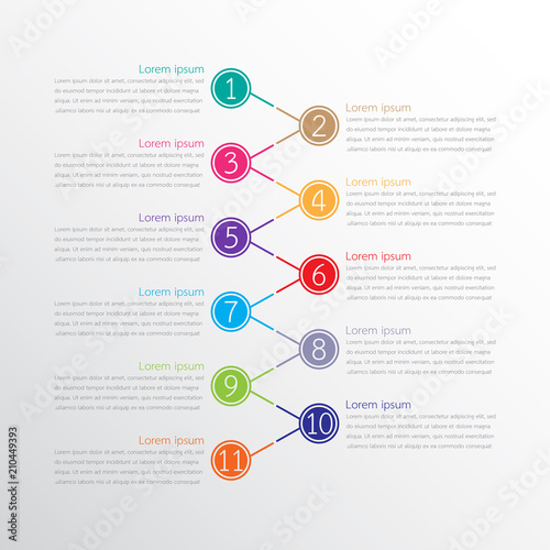 Vector infographic templates used for detailed reports. All 11 topics.