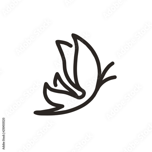 Fototapeta Naklejka Na Ścianę i Meble -  Creative Butterfly Logo Icon Vector