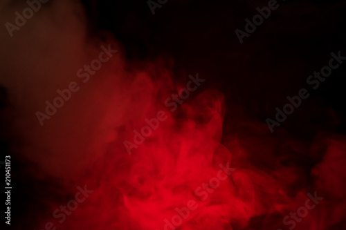 red smoke on a black background