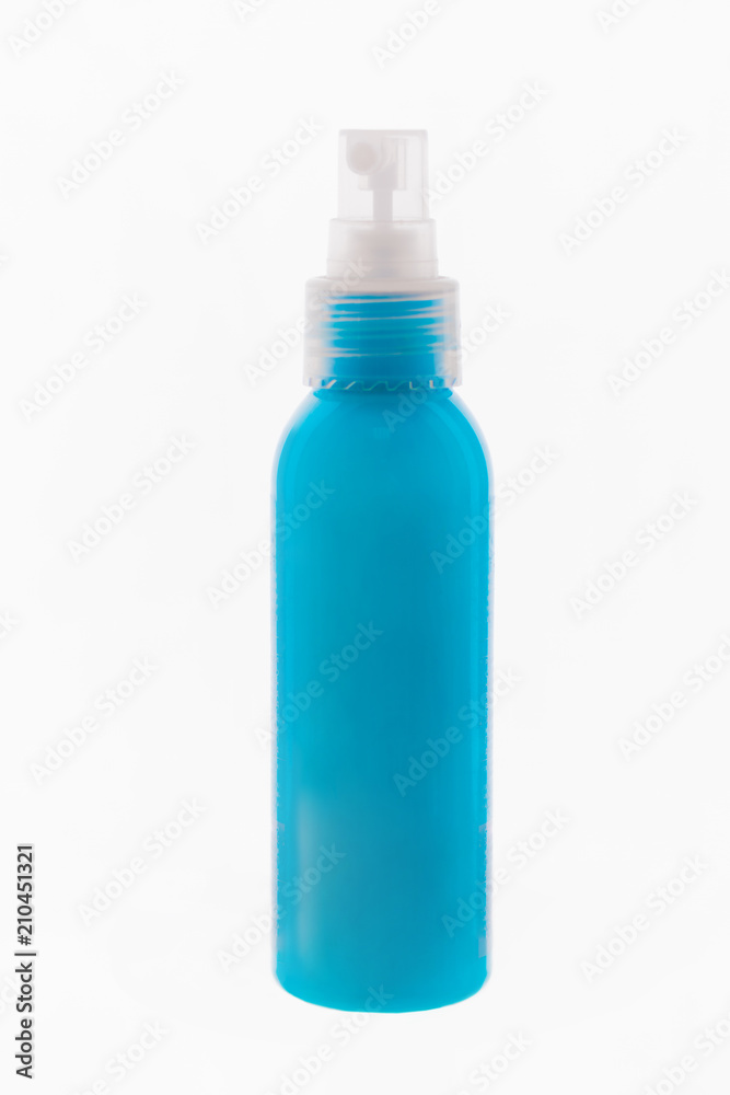 Plastic perfume spray bottle isolated on white with clipping path Plastic perfume spray bottle isolated on white with clipping path