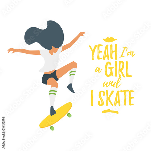 flat style  skater silhouette