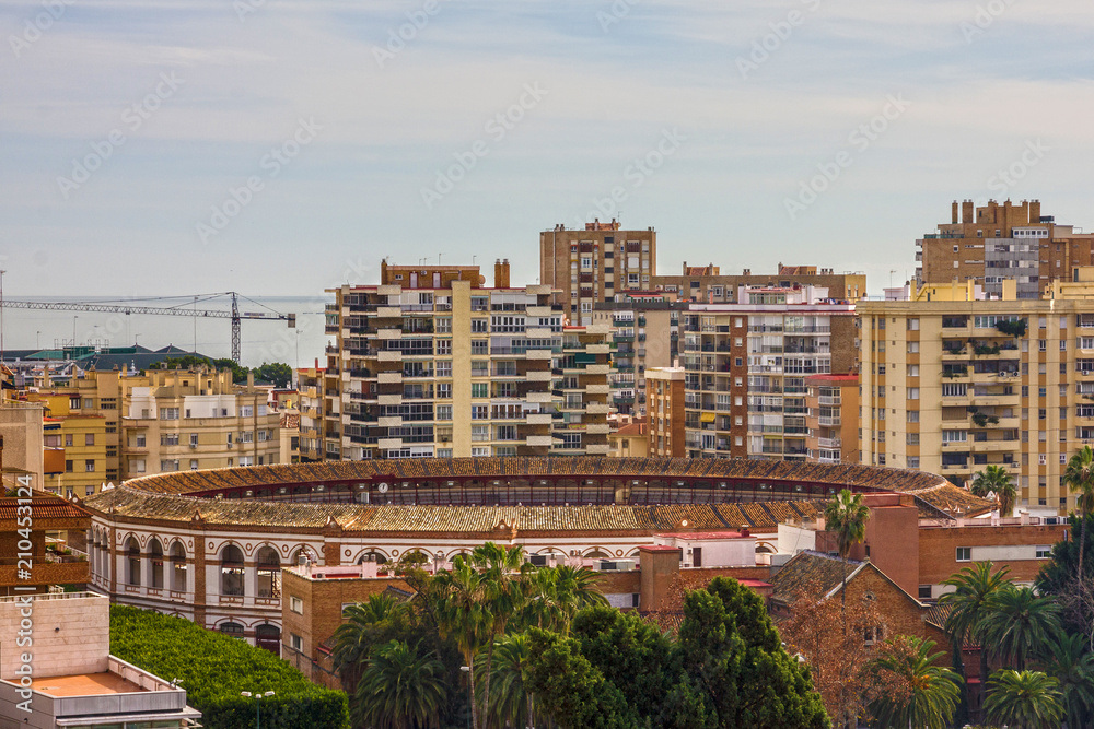 Fototapeta premium Malaga town, Spain. Bullring building