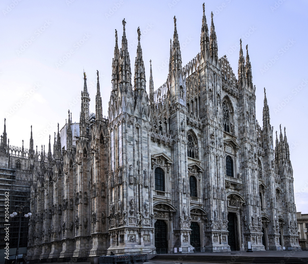 Milan Cathedral church {Milano Duomo) architecture, Italy