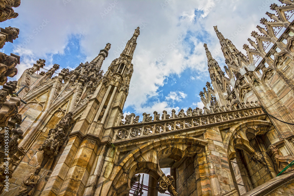 Milano Duomo church architecture, Italy