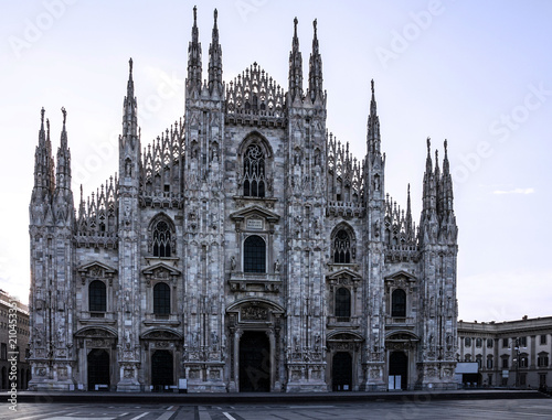 Milan architecture, Cathedral church {Milano Duomo), Italy