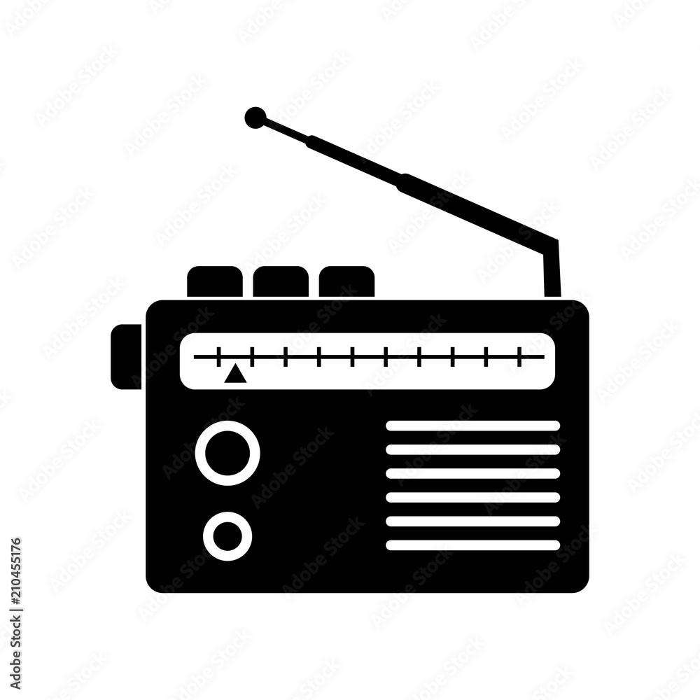Radio icon vector icon. Simple element illustration. Radio symbol design.  Can be used for web and mobile. Stock Vector | Adobe Stock