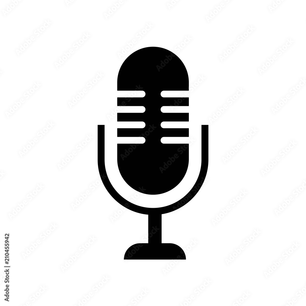 Microphone icon vector icon. Simple element illustration. Microphone symbol  design. Can be used for web and mobile. Stock-Vektorgrafik | Adobe Stock