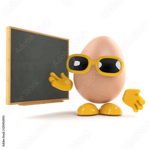 Vector 3d Egg teaches nutrition