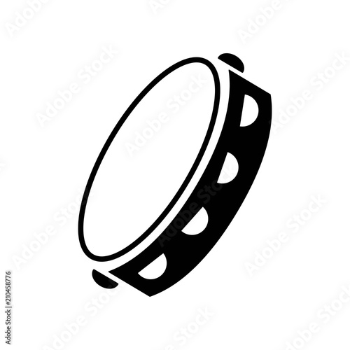 Obraz na plátně tambourine icon vector icon