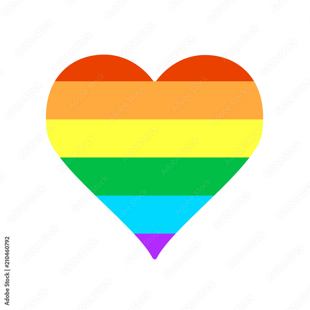 heart gay pride flag color rainbow illustration heart gay pride flag color rainbow illustration