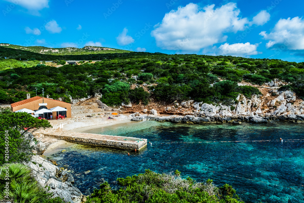 View of Dragunara cove in Sardinia