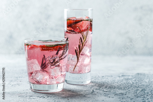 Strawberry and rosemary drink