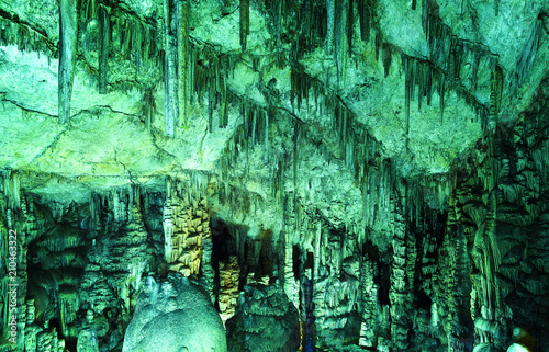 Ancient Minoan sacred Psychro cave where god Zeus was born. crete, Greece photo