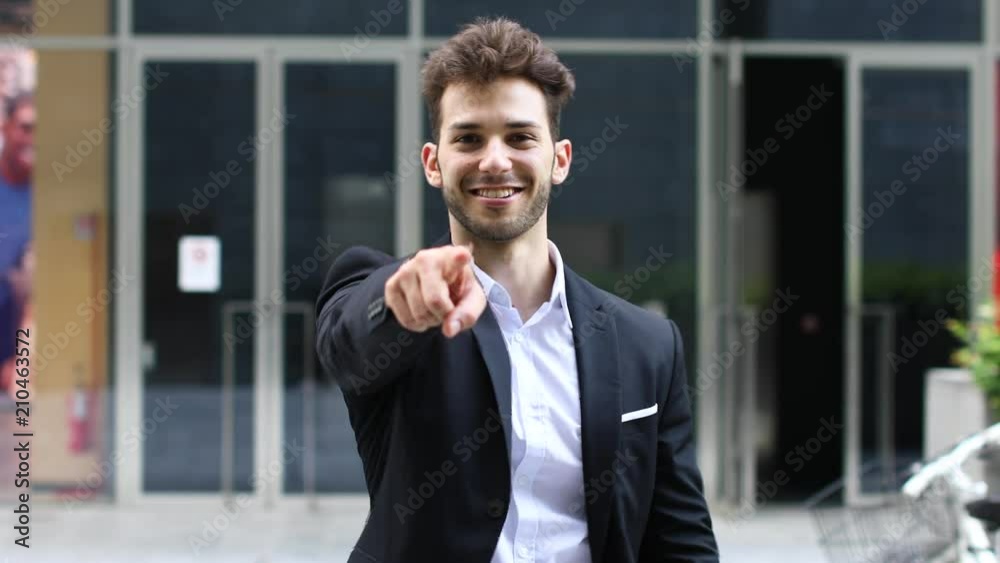 Businessman pointing his finger at you, hiring concept Businessman pointing his finger at you, hiring concept