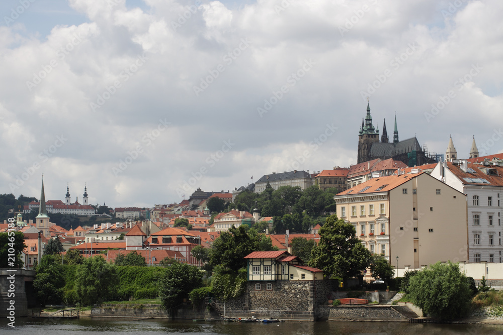 View across vltava River Prague