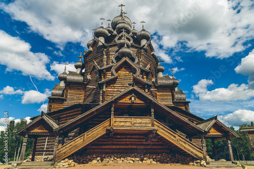 ancient wooden church in Russia