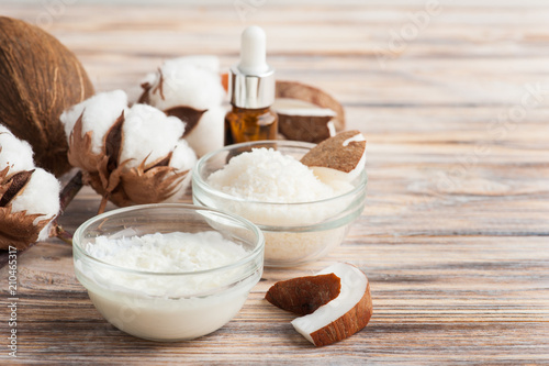 Natural hair treatment with coconut