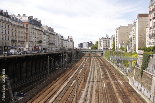 Chemin de fer, quartier des Batignolles à Paris 