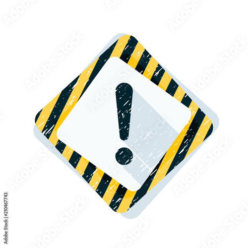 Exclamation Danger sign illustration