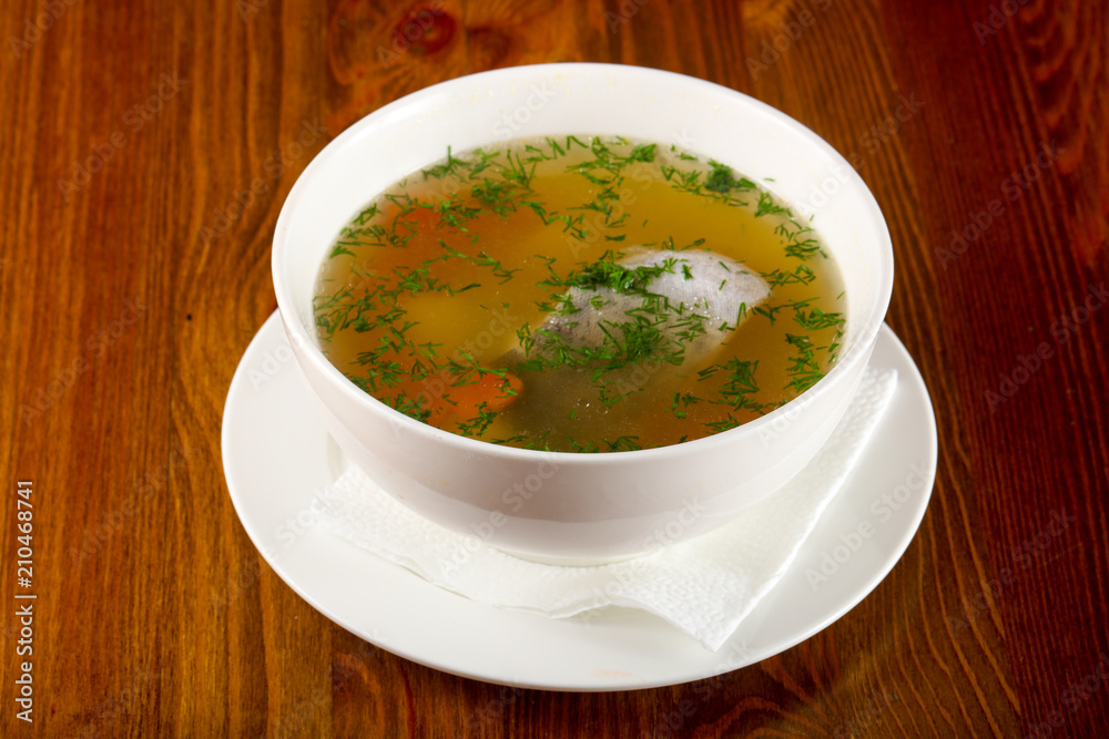 Fish soup with trout