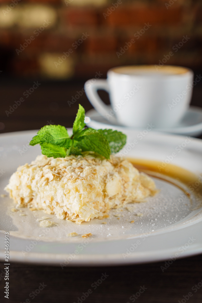 napoleon cake and coffee napoleon cake and coffee