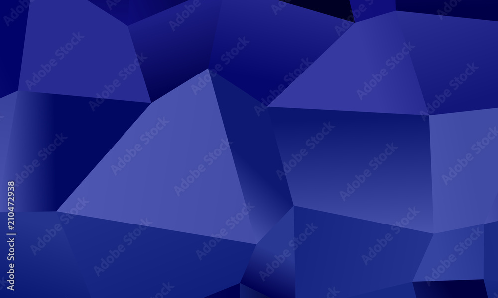 Obraz premium Dark blue polygon background with triangles of different shape and size Geometric pattern, backdrop. 