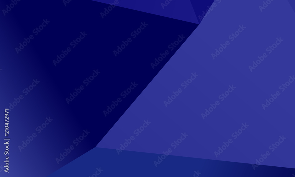 Dark blue polygon background with triangles of different shape and size Geometric pattern, backdrop. 